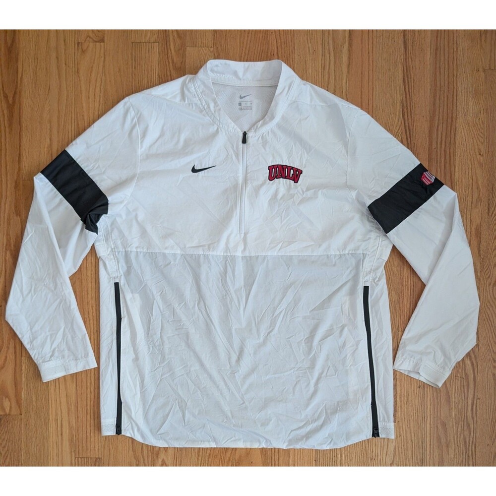 UNLV Rebels Nike Windbreaker Jacket Mens XL 1/4 Zip Pullover AO5858-100